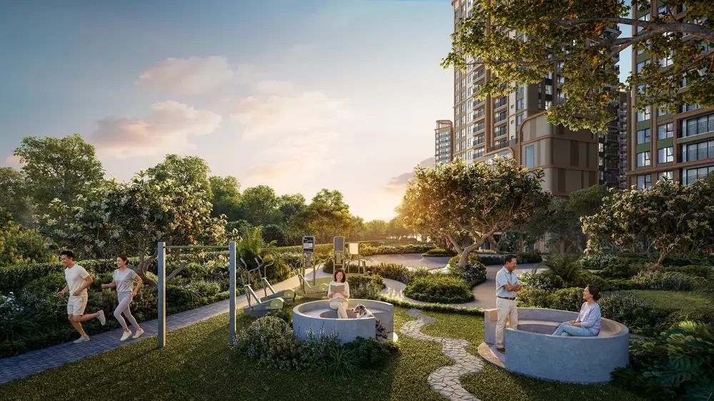 Vườn sức khỏe và đường chạy bộ